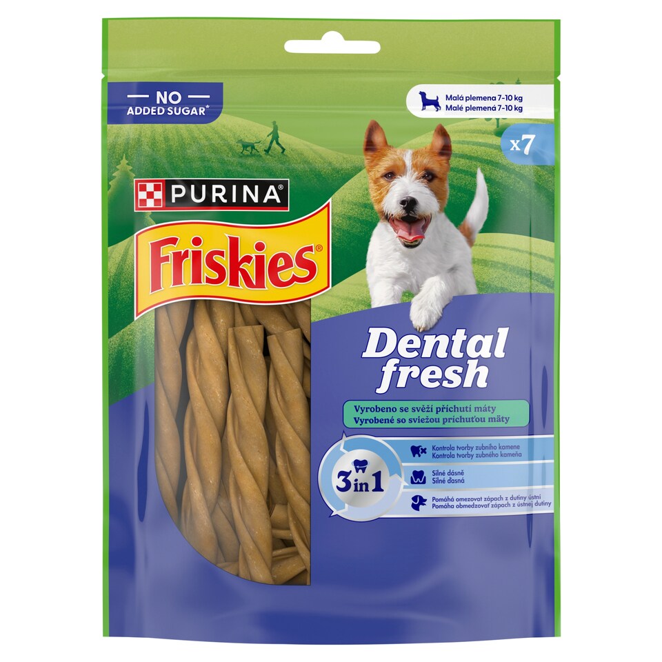 Friskies Dental Fresh maškrty pre psov 3v1 S 110 g