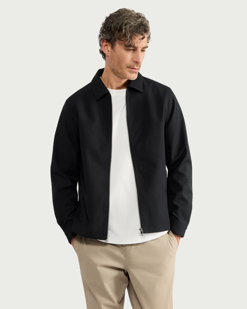 F&F Zip Up Collared Jacket in Navy