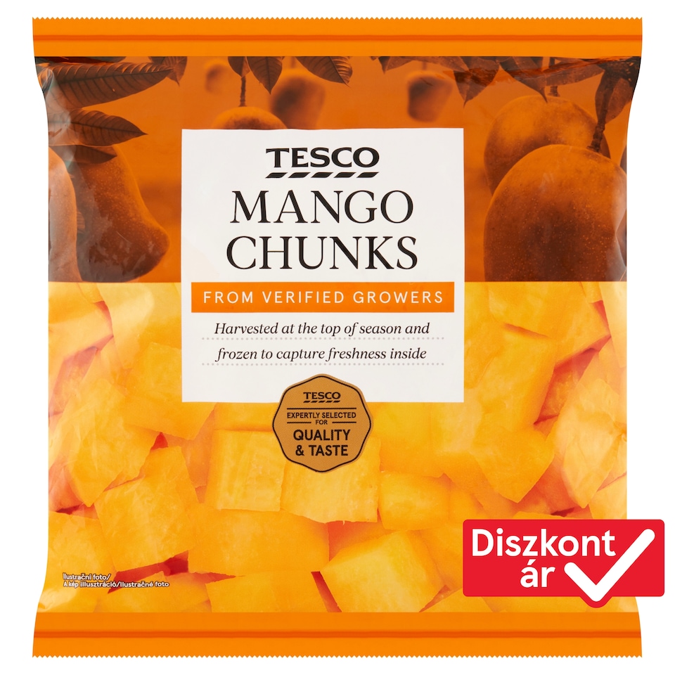 Tesco gyorsfagyasztott mangódarabok 450 g