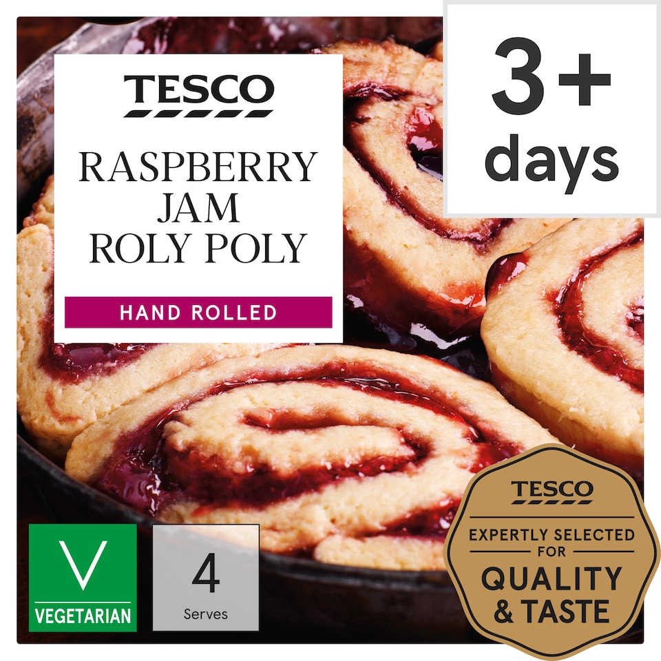 Tesco Raspberry Jam Roly Poly 460G