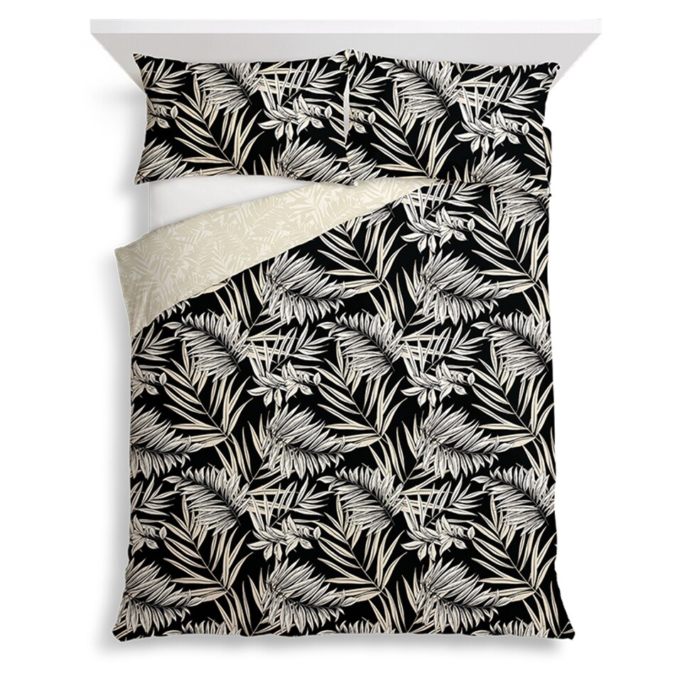 F&F Home Bedding Materialistic Palm Duvet Set Double