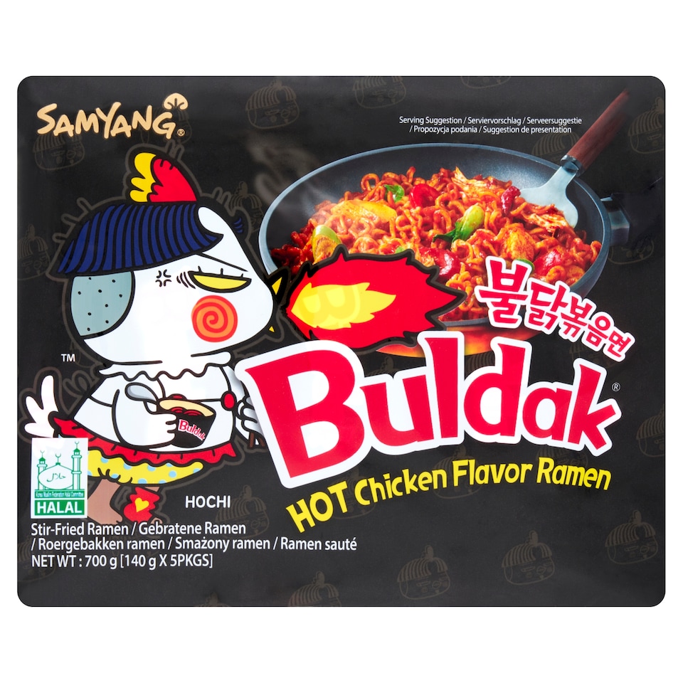 Buldak Samyang Hot Chicken Flavour Ramen 5x140g