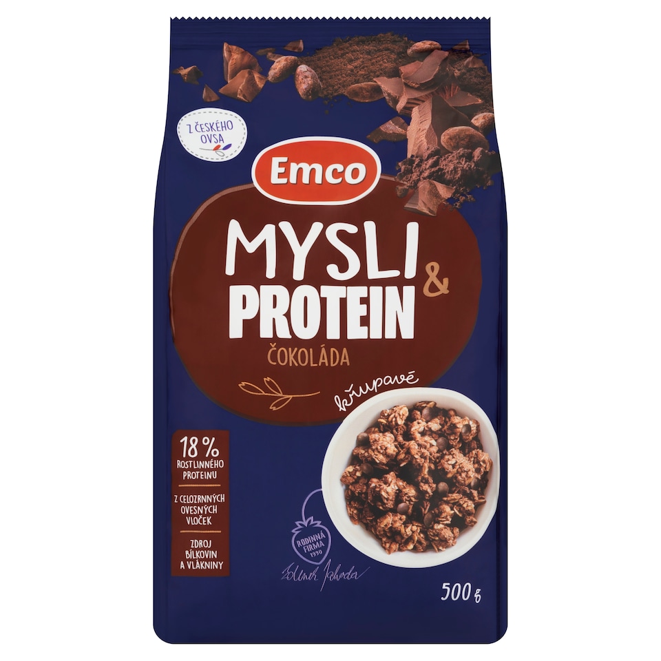 Emco Mysli & protein křupavé čokoláda 500g