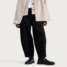 F&F Ponte Barrel Leg Trousers in Black