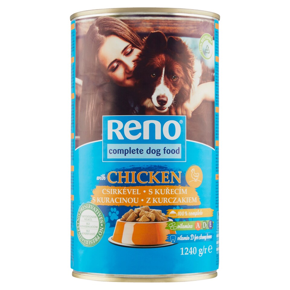 Reno Kompletné krmivo pre dospelé psy s kúsky pre psy s hydinou v omáčke 1240 g