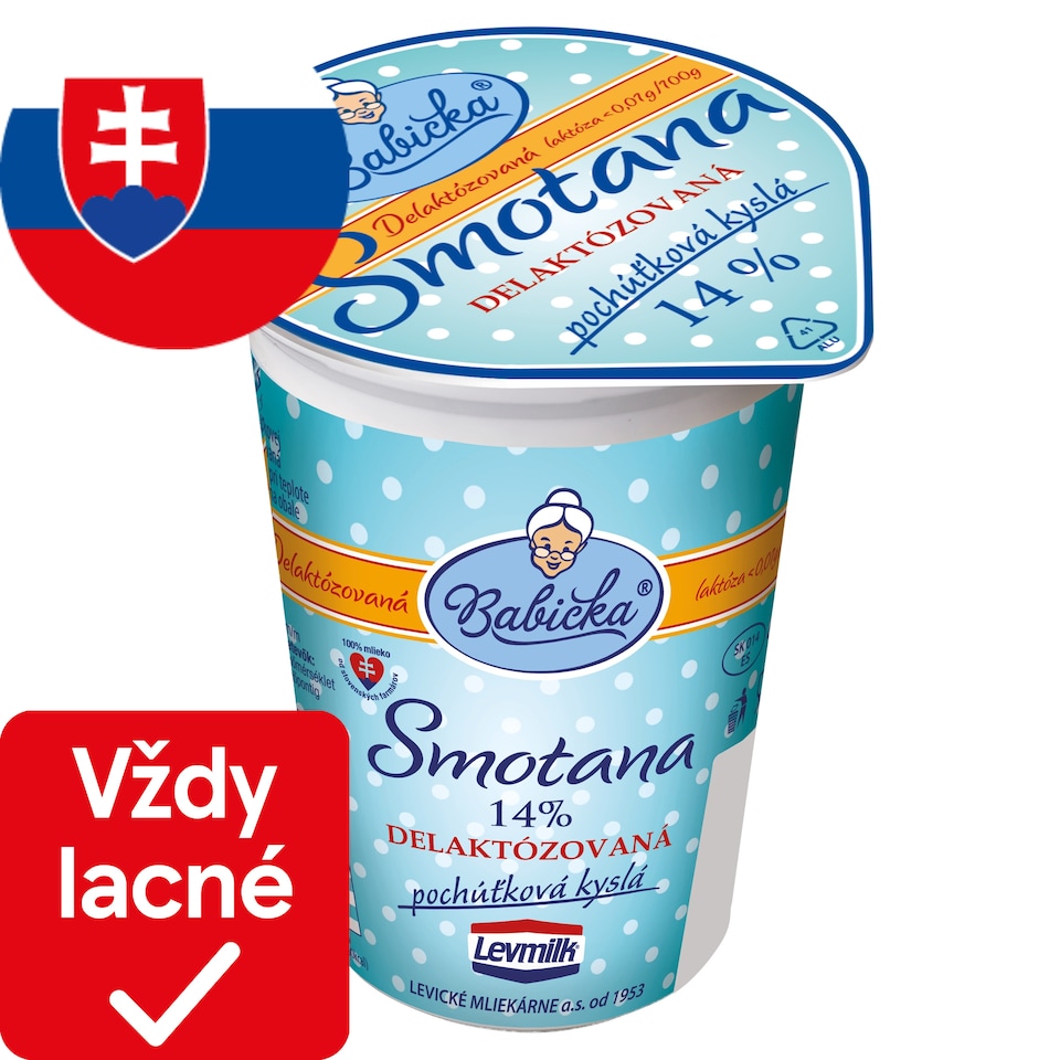 BABIČKA SMOTANA KYSLÁ 14% DELAKTO 200 g