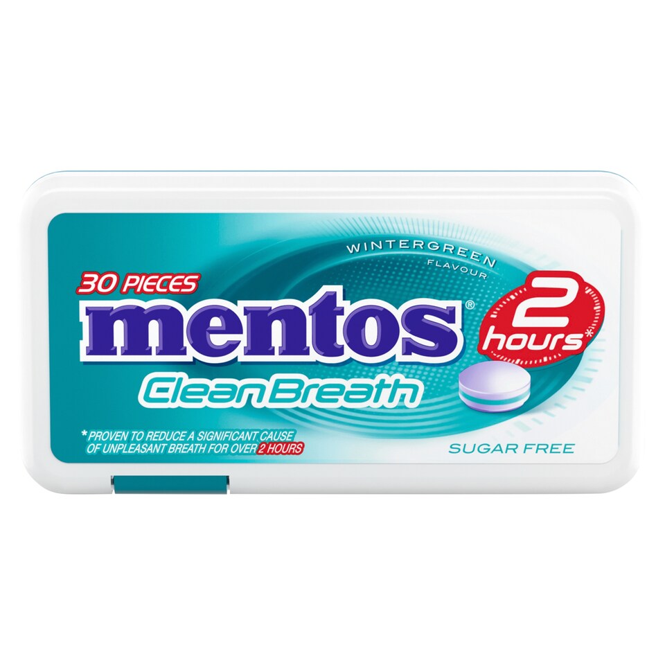Mentos CleanBreath Winter Green funkčné cukríky 21 g