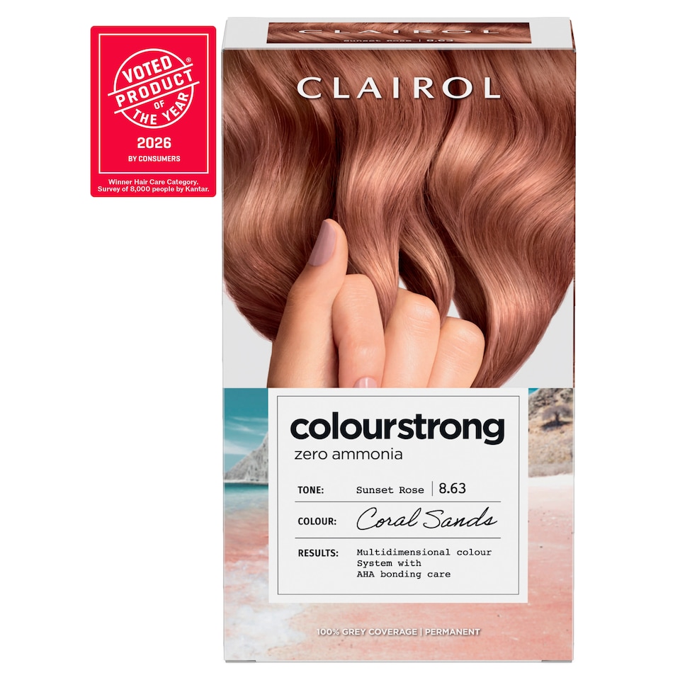 image 1 of CLAIROL COLOUR STRONG PERMANENT HAIR DYE - 8.63 SUNSET ROSE