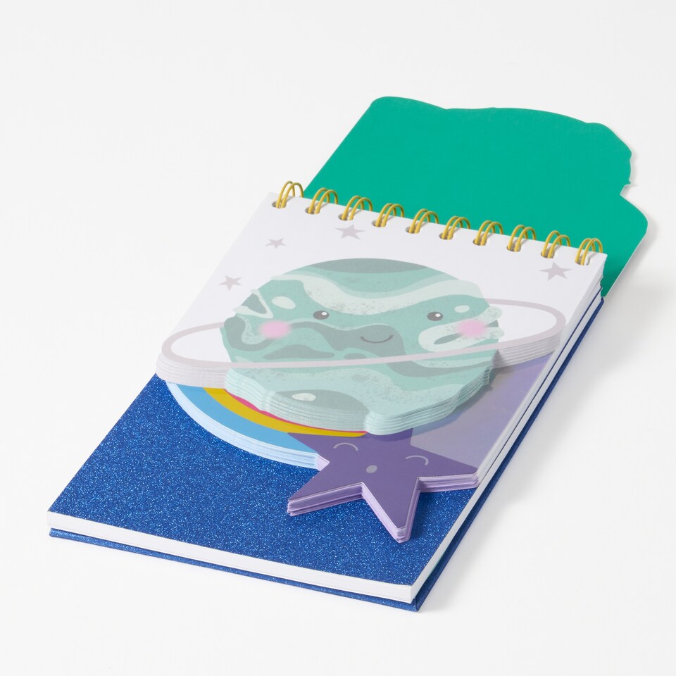 image 1 of Paperchase Happy Space Flip Notebook