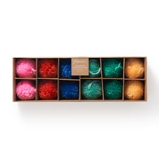 Paperchase Cosmic Christmas Set of 12 Pom Pom Hanging Decorations