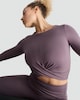 image 1 of F&F Active Twist Front Long Sleeved Top in Purple