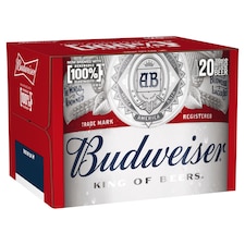 Budweiser Lager Beer Bottles 20 x 300ml