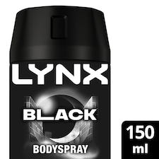 Lynx Black 48h Deodorant Bodyspray for Men 150ml