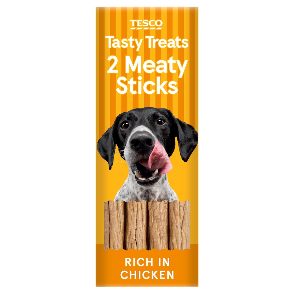 image 1 of Tesco Meaty Sticks Dog Treats - Chicken 24g