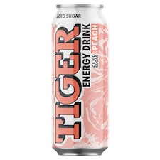 Tiger Energy Drink Zero Sugar Peach 500ml