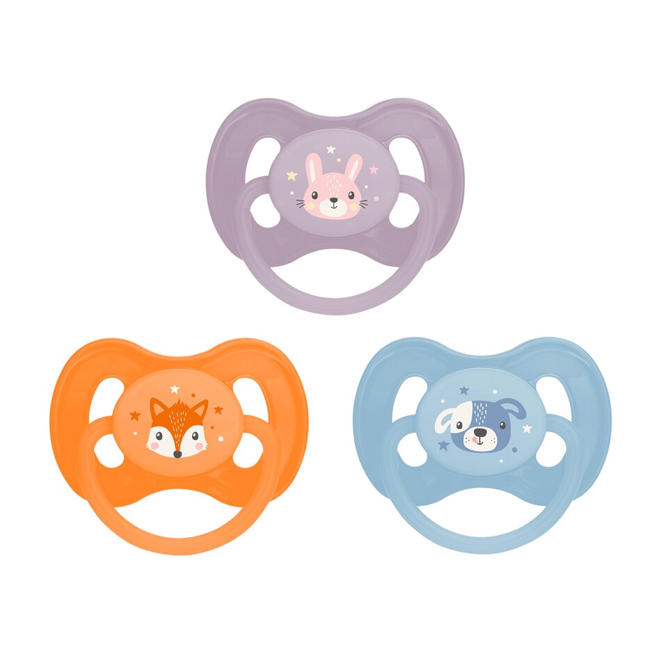 Canpol babies Rubber cherry soother 0-6m CUTE ANIMALS 1pc