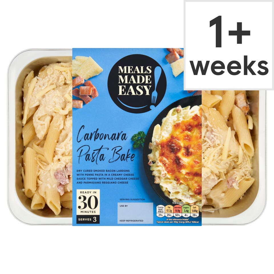 MEALS MADE EASY CARBONARA PASTA BAKE 800G