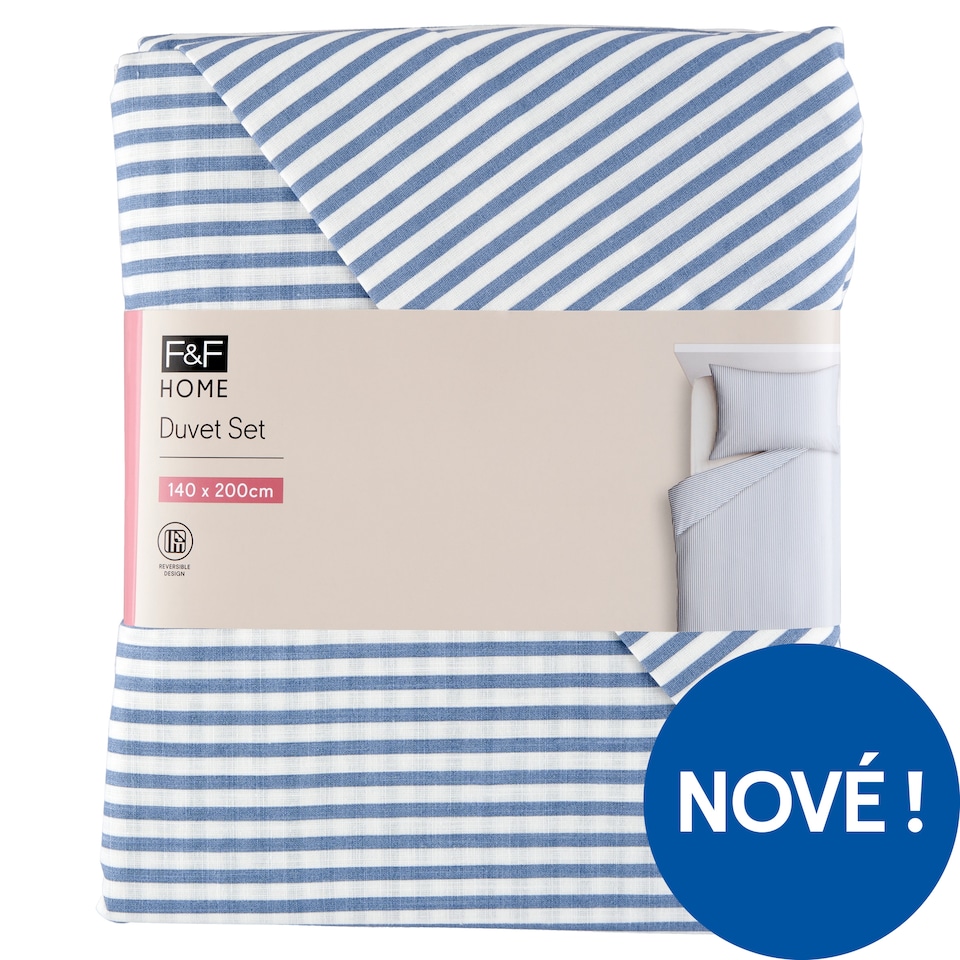 Obrázek 1 pro produkt F&F Home Blue Stripe ložní souprava 140 cm x 200 cm