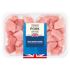 Tesco British Diced Pork 500G