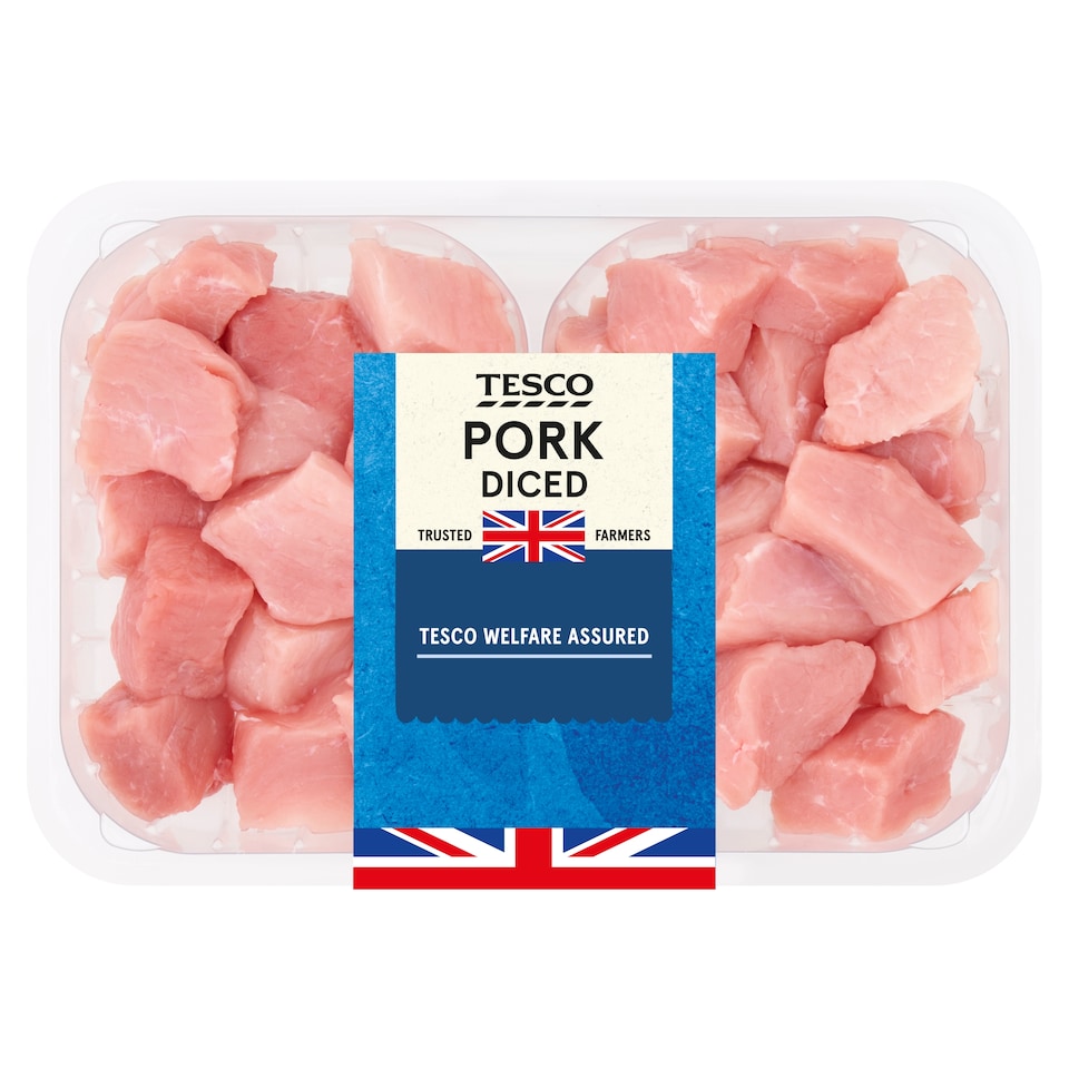 Tesco British Diced Pork 500G