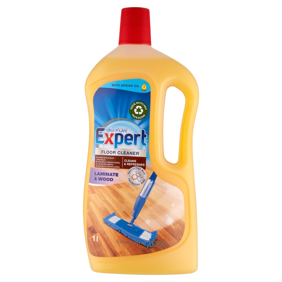 Go for Expert fa- és lamináltpadló-tisztító folyadék argánolajjal 1 l
