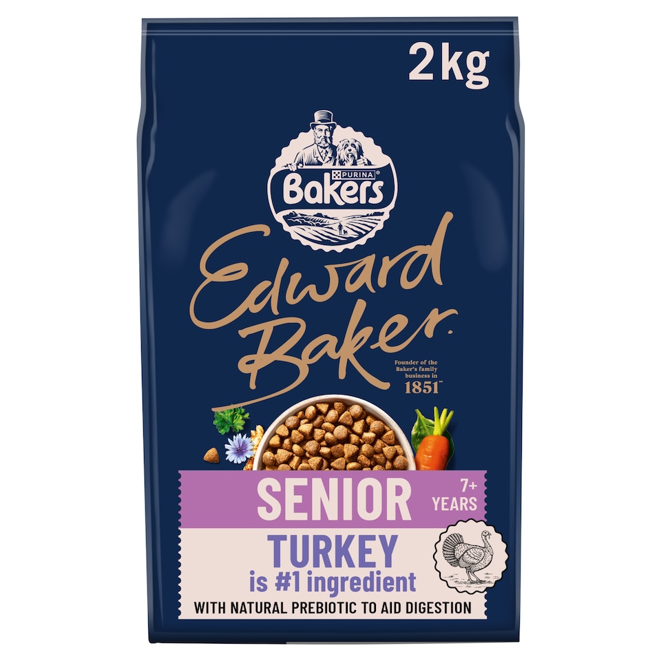 image 1 of BAKERS Edward Baker Senior Turkey Dry Dog Food 2kg