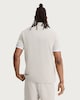 image 3 of F&F Textured Zip Neck Short Sleeved Polo Shirt in Stone