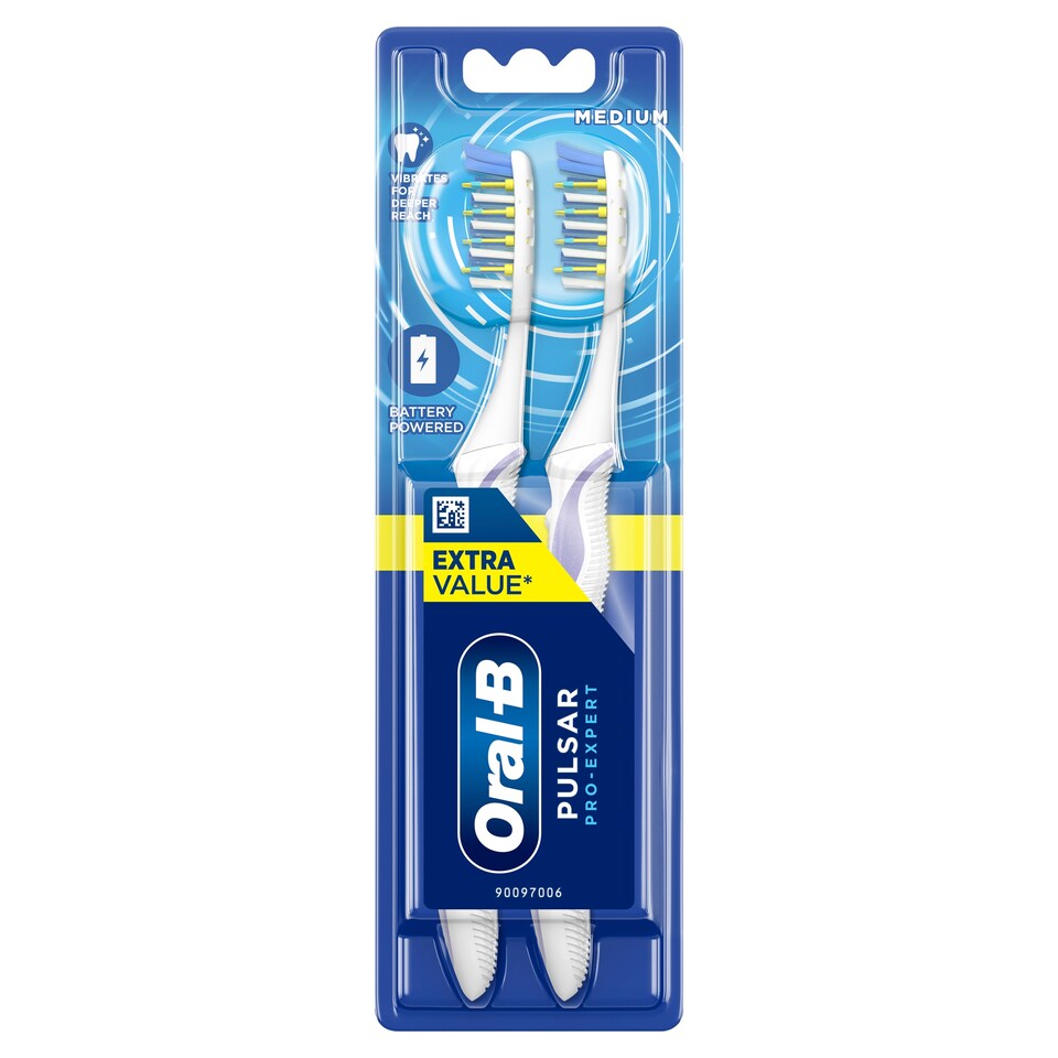 image 1 of Oral-B Pulsar Toothbrush Medium 35 Twin Pack