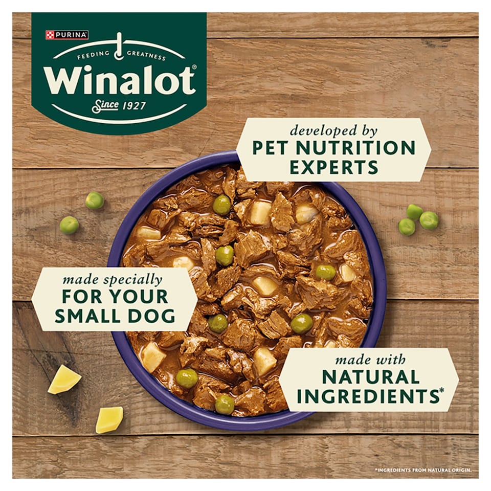 image 1 of WINALOT Meaty Chunks Small Dog Mixed in Gravy Wet Dog Food 12x100g