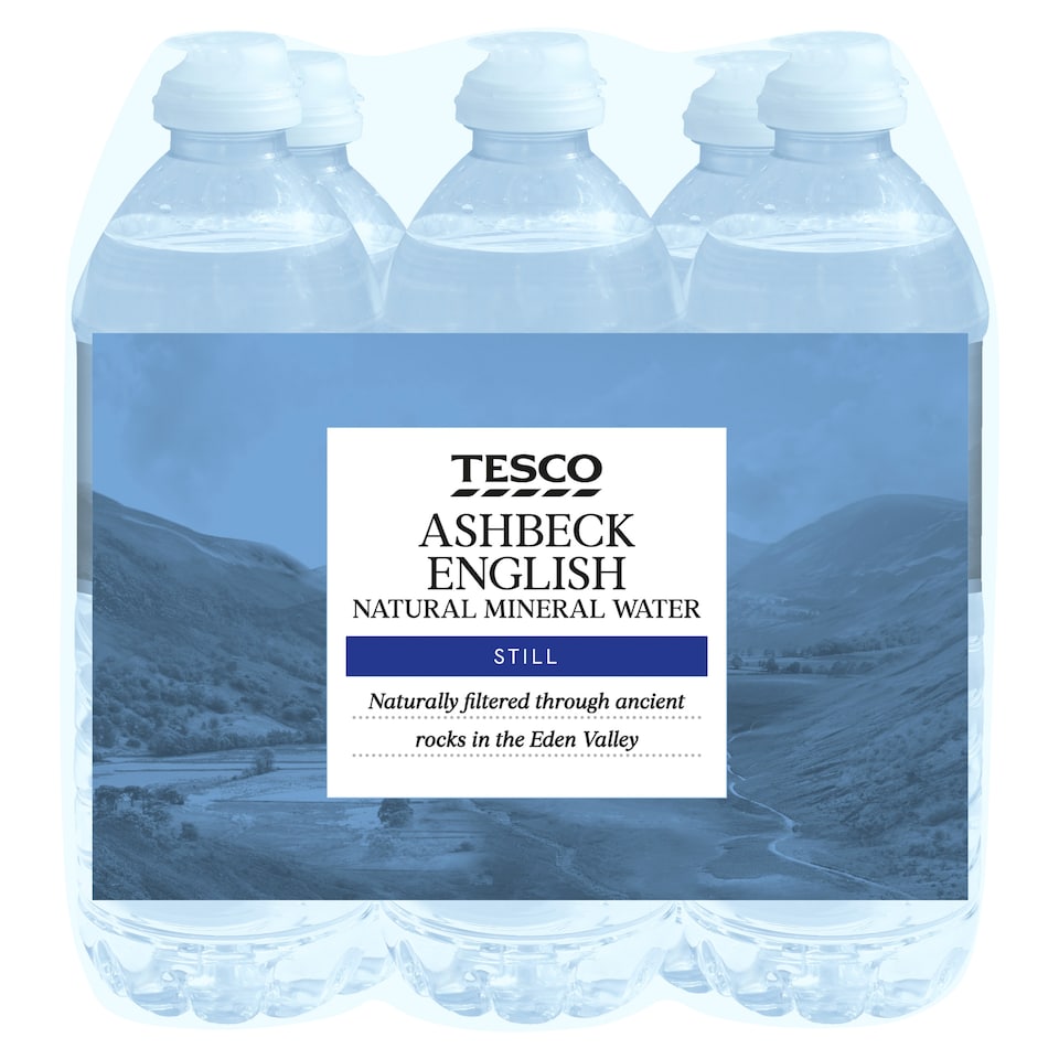 Tesco Ashbeck Natural Mineral Water Sport 6X500ml