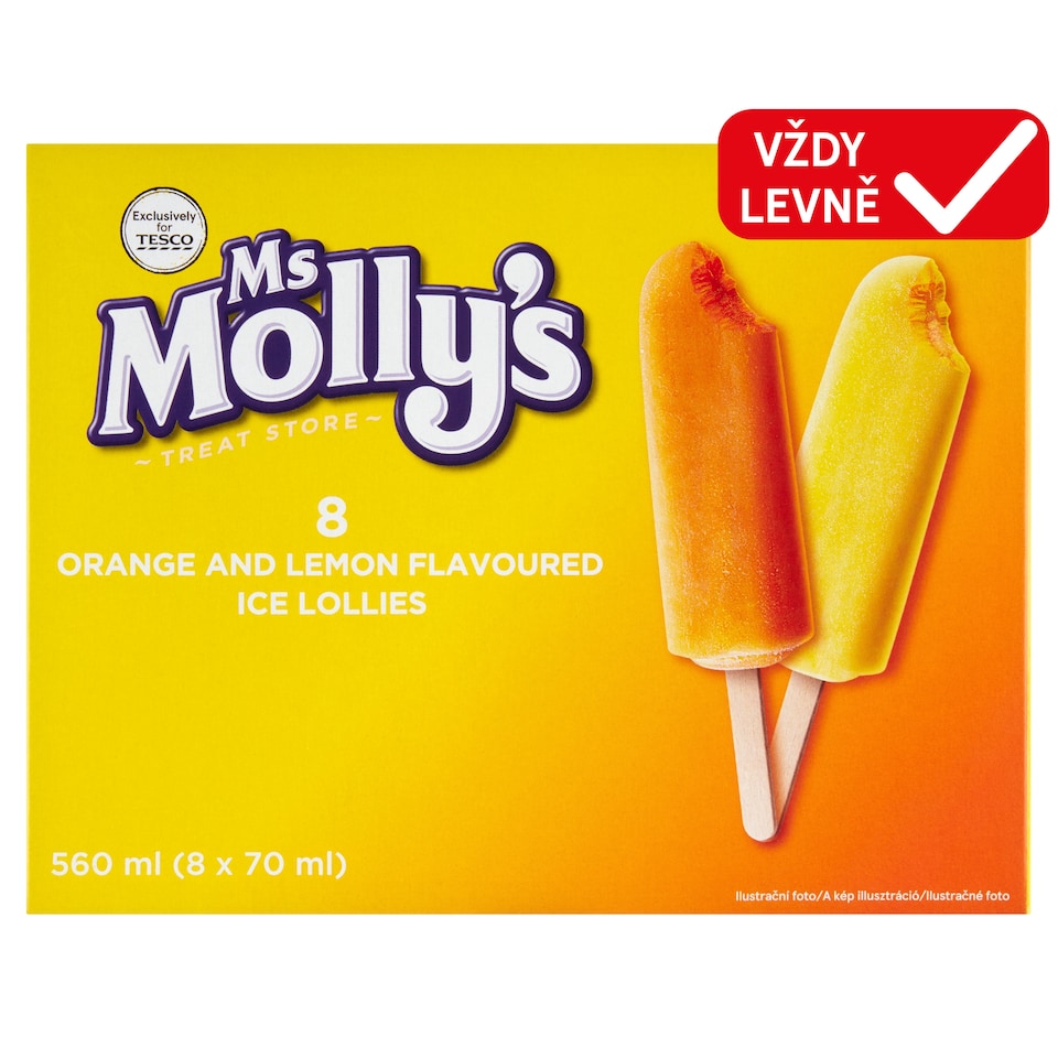 Ms Molly's Mražený krém s citronovou a pomerančovou příchutí 2 x 4 x 70ml (560ml)