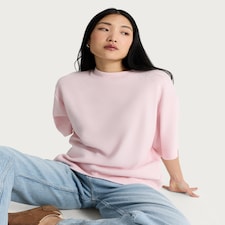 F&F Textured Oversized Fit T-Shirt in Pink