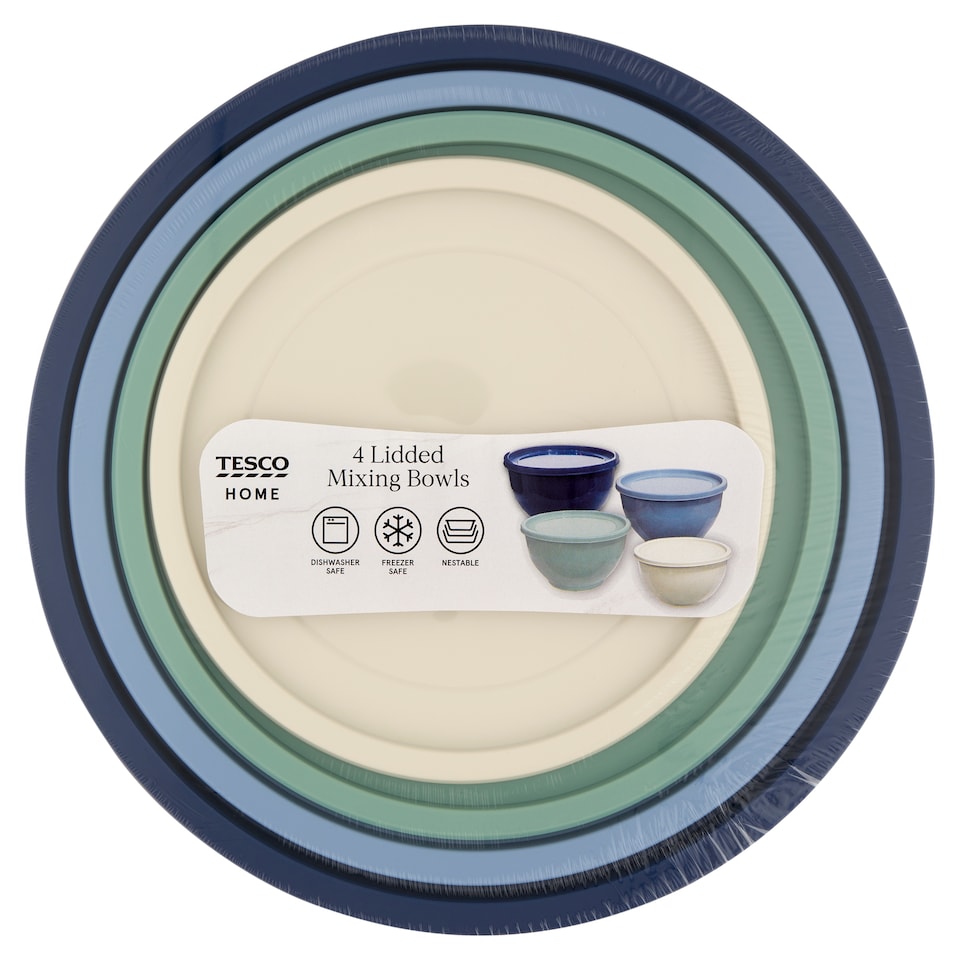 Tesco Home Colour Mixing Bowl Set 4 pcs