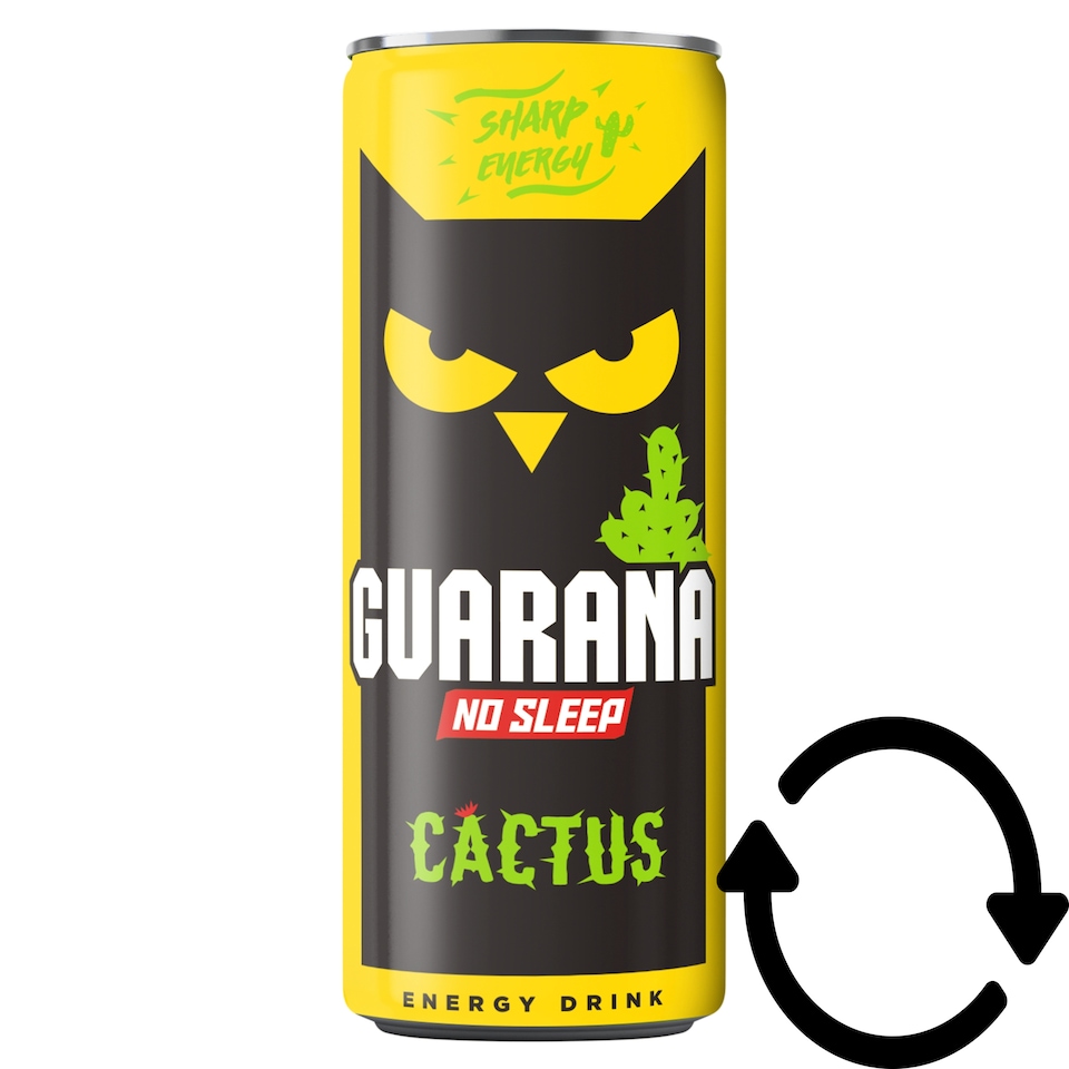 Guarana No Sleep Cactus kaktusz ízesítésű, szénsavas, alkoholmentes ital 250 ml