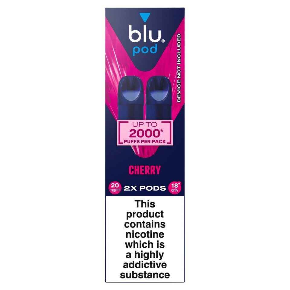 image 1 of blu bar pod Cherry 20mg/ml 2x 2ml