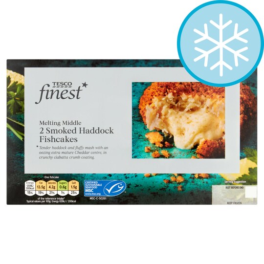 Tesco Finest Smoked Haddock Fishcake 300G Tesco Groceries
