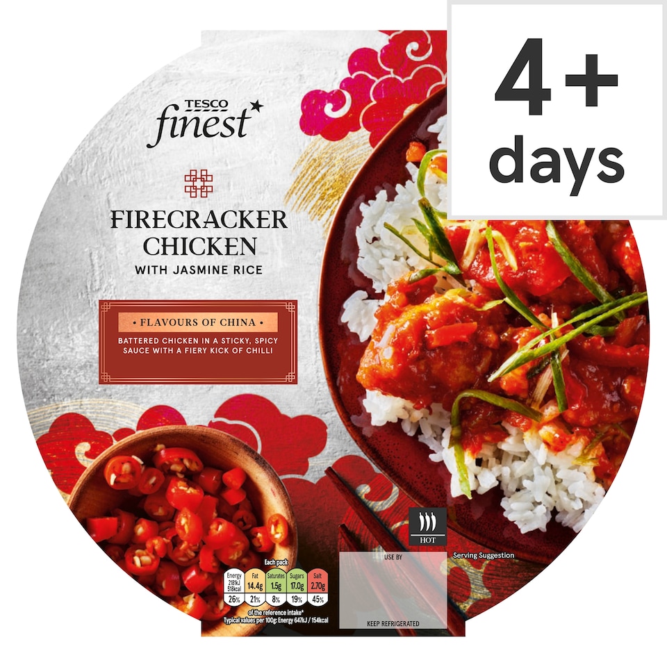 image 1 of Tesco Finest Firecracker Chicken with Jasmine Rice  380g