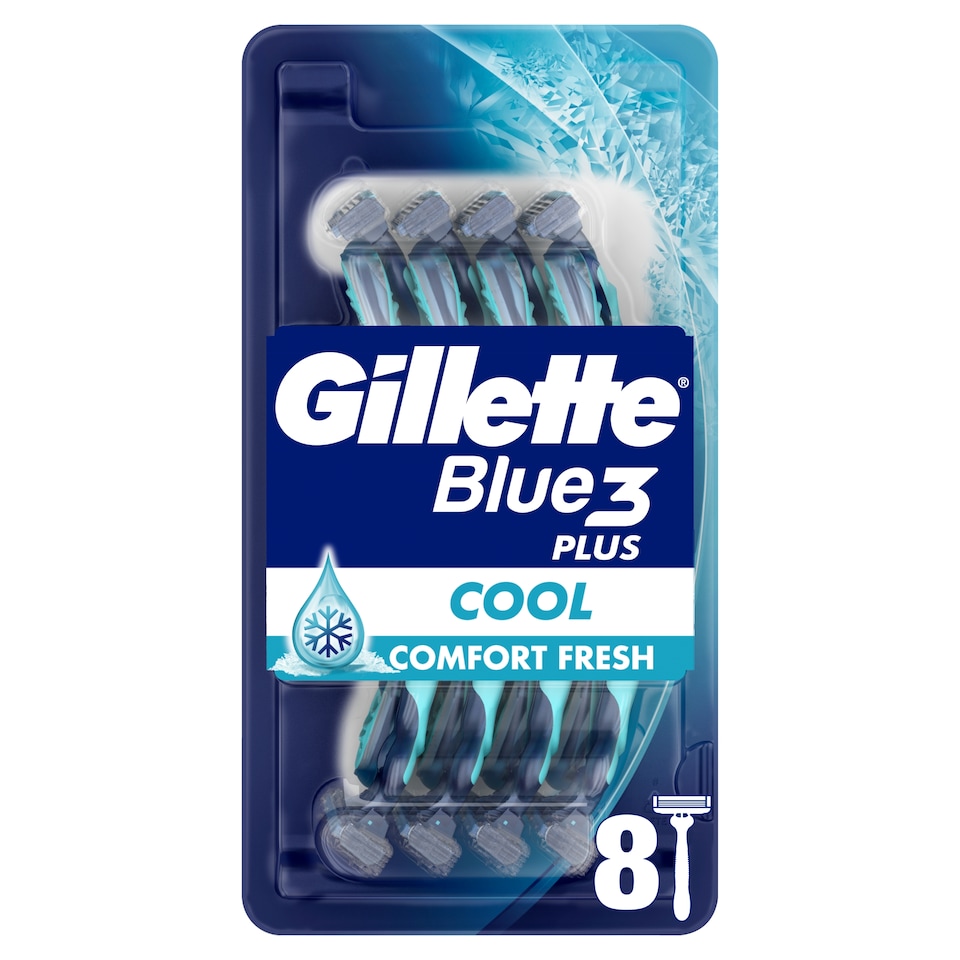 Gillette Blue3 Plus Cool, Eldobható Borotva Férfiaknak, Darabos Kiszerelés 1. kép