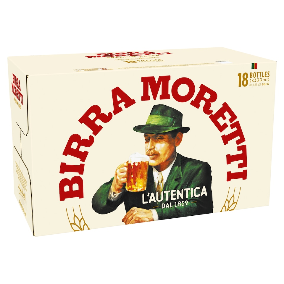 Birra Moretti Lager Beer 18 x 330ml