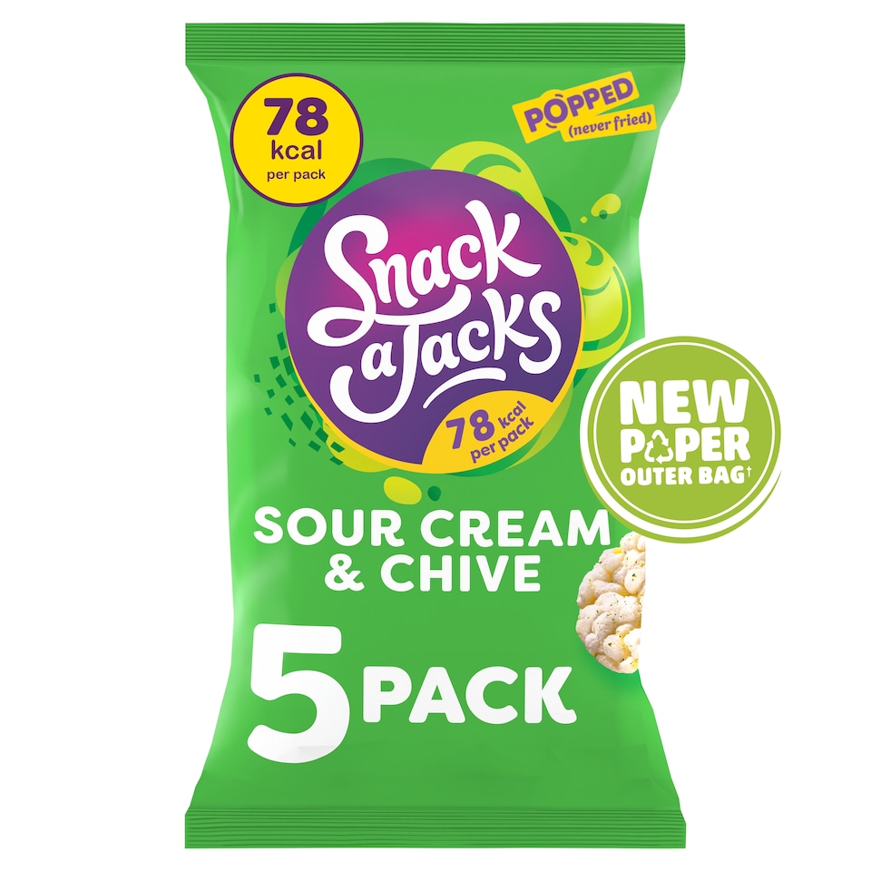 image 1 of Snack a Jacks Sour Cream & Chive Rice Cakes Multipack Snacks 5x19g