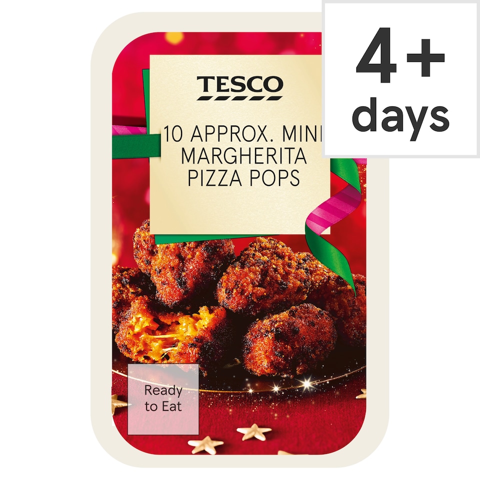 Tesco 10 Mini Margherita Pizza Pops 180g