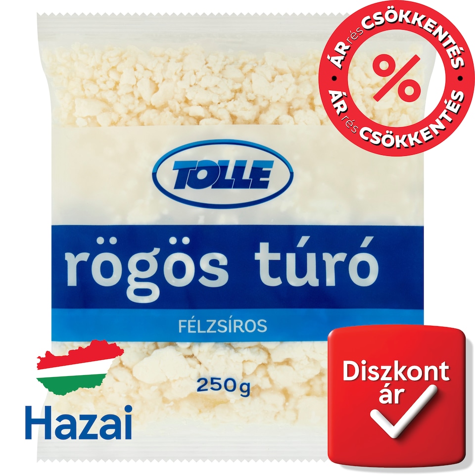 Tolle félzsíros rögös túró 250 g  1. kép