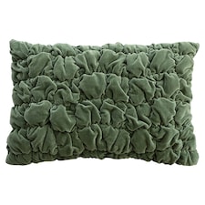 F&F Home Thyme Green Quilted Velvet vankúš 40 x 60 cm