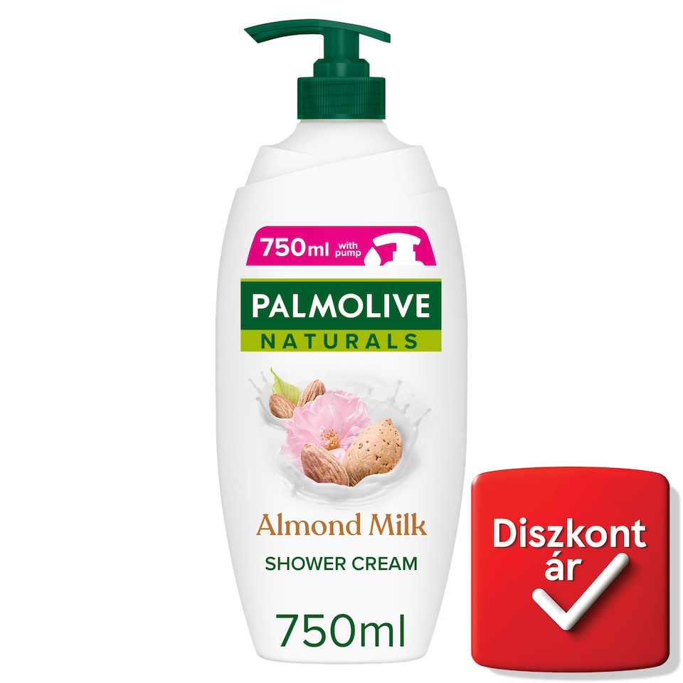 Palmolive Naturals Almond & Milk tusfürdő pumpás 750 ml  1. kép