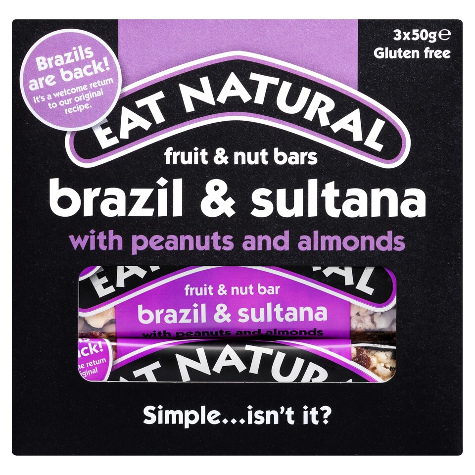 Eat Natural Brazil Sultana Almond 3X50g