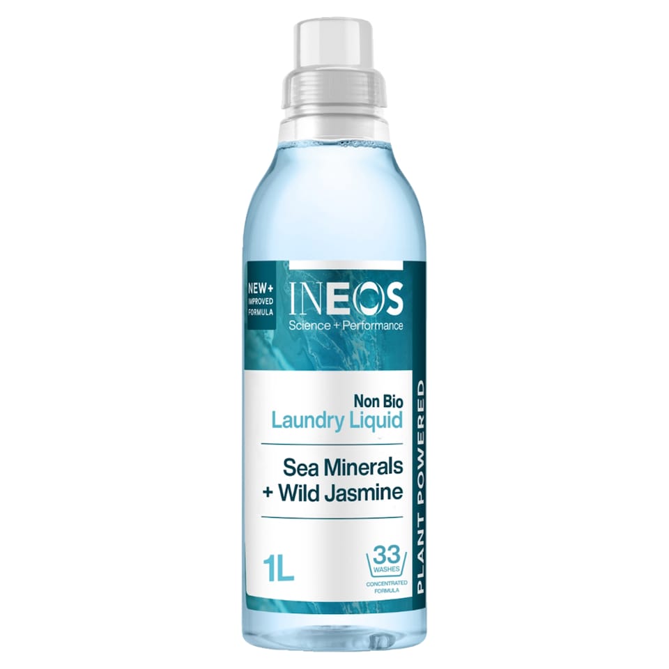 Ineos Non Bio Laundry Liquid - Sea Minerals + Wild Jasmine 33 Washes 1L