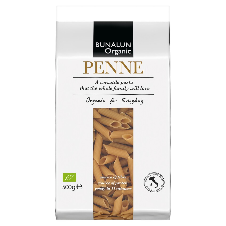 Bunalun Organic Cooking Wholegrain Penne 500G