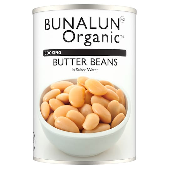 Bunalun Organic Butter Beans in Salted Water 400g