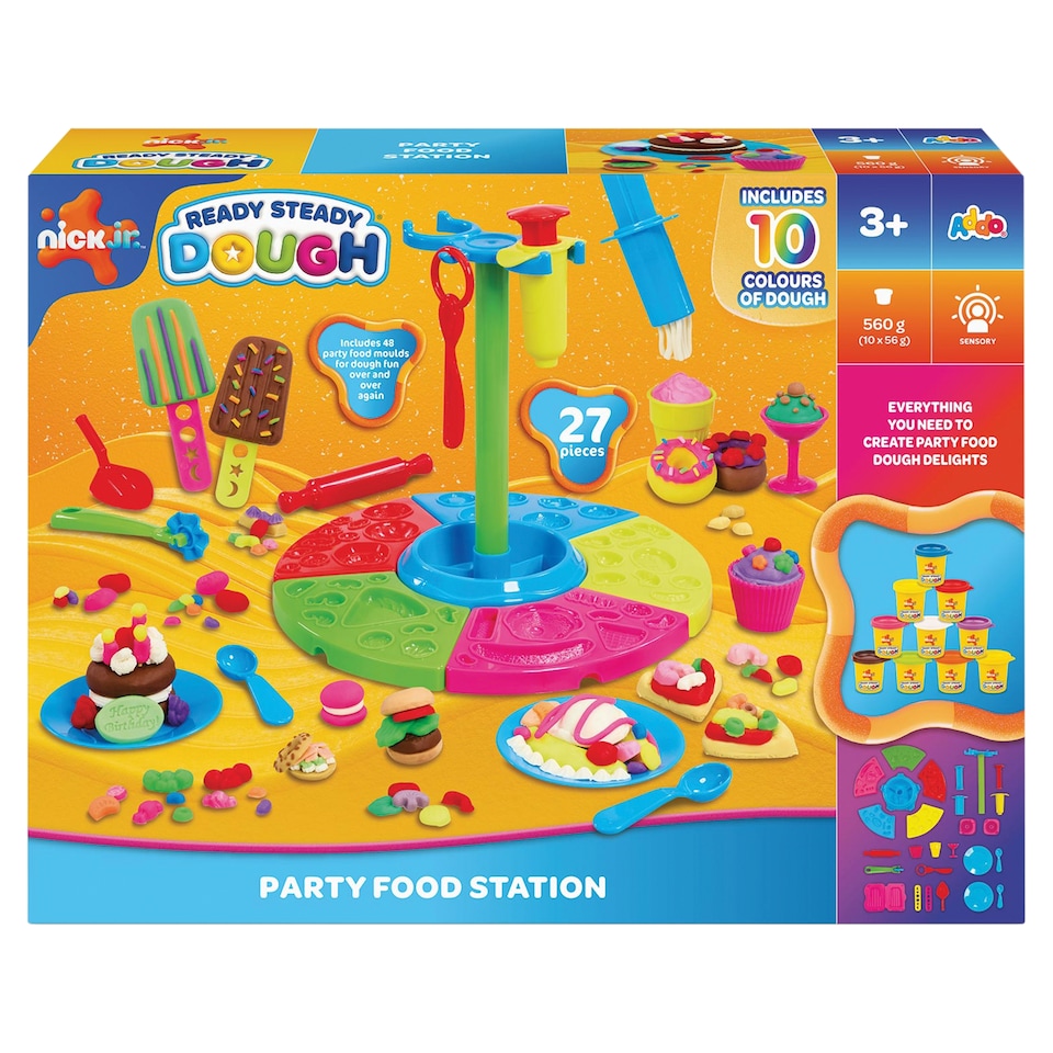 Addo Nick Jr. Ready Steady Dough Party Food Station játékkészlet (10 x 56 g) 560 g  1. kép