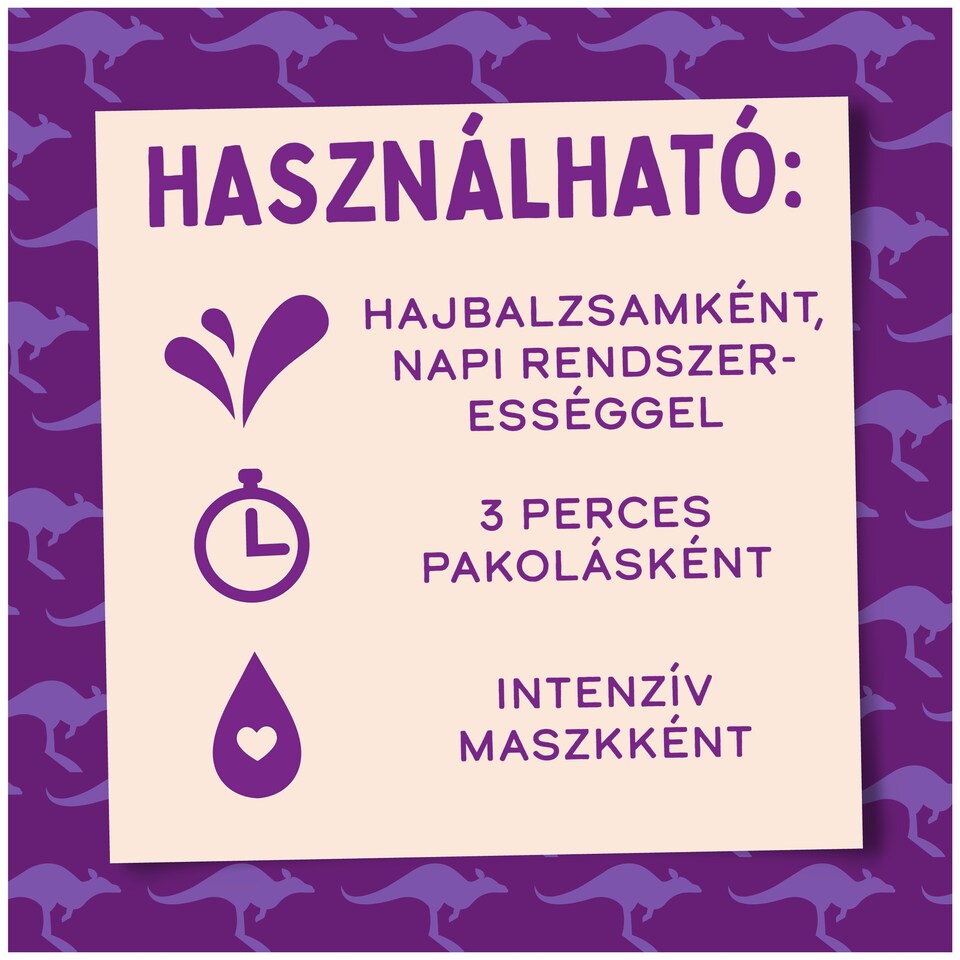Aussie 3 Minute Miracle Deep Hydration Vegán Mélypakolás És Hajmaszk 225 ml 1. kép